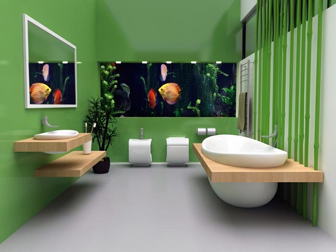 Grün | Wohnideen für luxuriösem Badezimmer